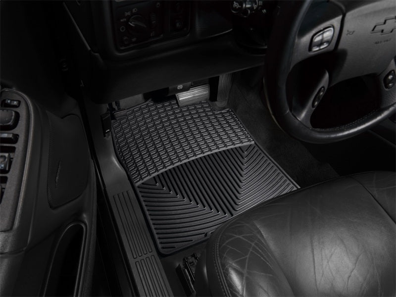 WeatherTech 99-00 Chevrolet Silverado Crew Cab Front Rubber Mats - Black