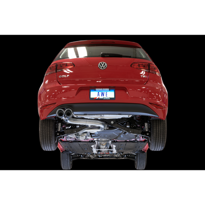 AWE Tuning VW MK7 Golf 1.8T Touring Edition Exhaust w/Chrome Silver Tips (90mm)
