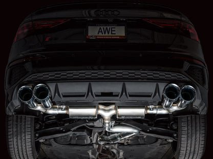 AWE Tuning 22-24 Audi 8Y S3 Touring Edition Exhaust - Chrome Silver Tips