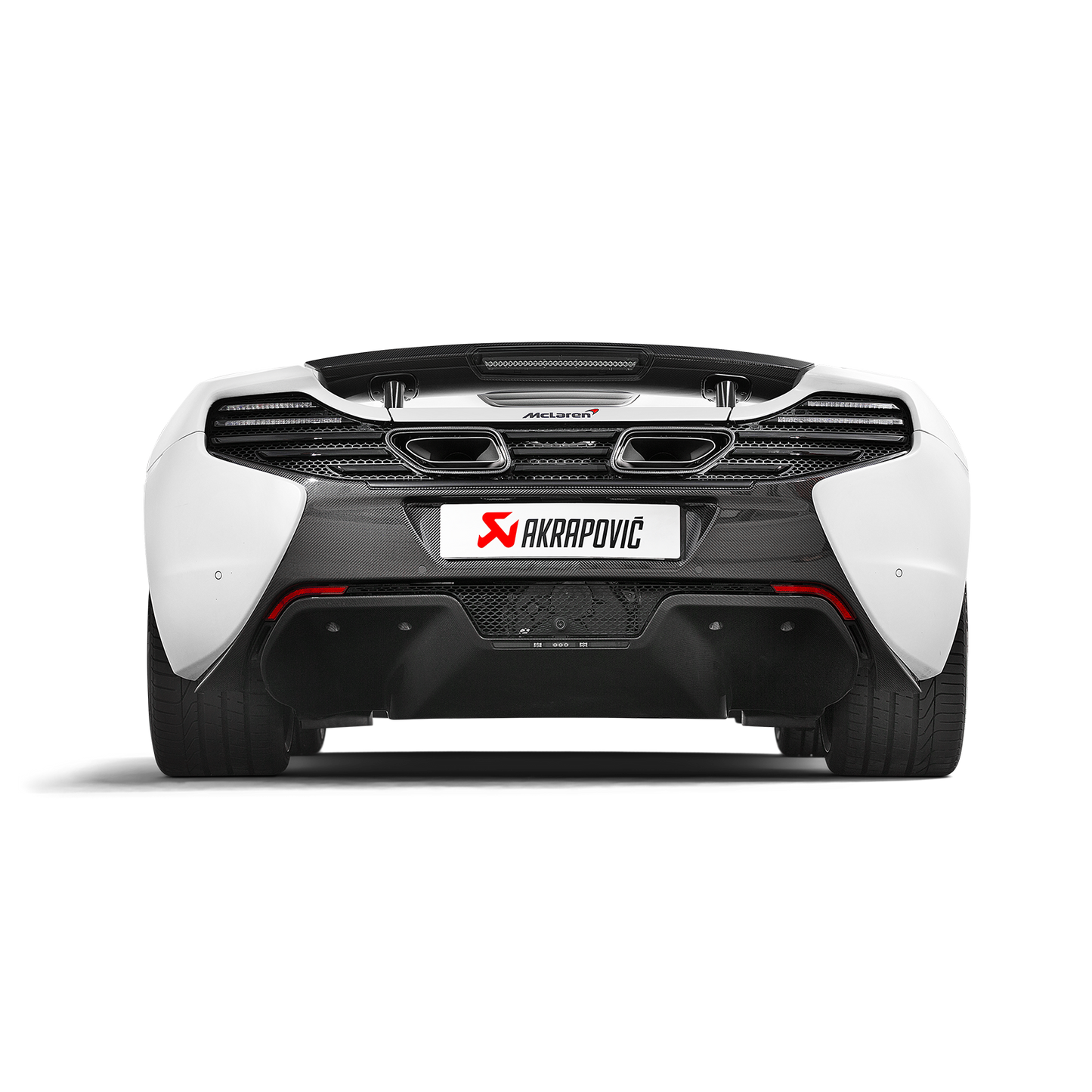 Akrapovič Slip-On Line Exhaust (Titanium) w/Carbon Tips - 2014-2019 McLaren 650S/650S Spider