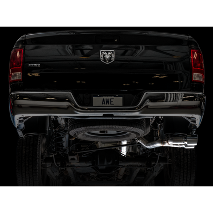 AWE Tuning 09-18 RAM 1500 5.7L (w/o Cutouts) 0FG Single Side Exit Cat-Back Exhaust - Chrome Tips