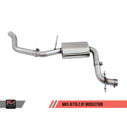 AWE Tuning Mk5 Jetta 2.0T - GLI Track Edition Exhaust - Diamond Black Tips