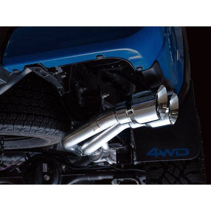 AWE 16-22 Toyota Tacoma 0FG Catback Exhaust w/ BashGuard - Dual Chrome Silver Tips