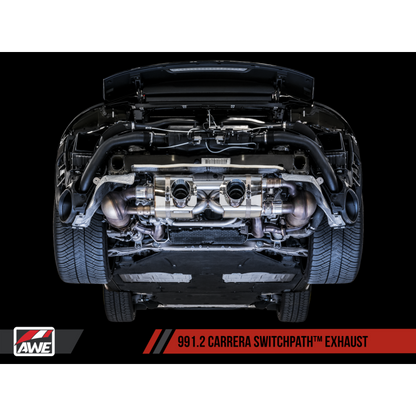 AWE Tuning Porsche 911 (991.2) Carrera / S SwitchPath Exhaust for PSE Cars - Chrome Silver Tips