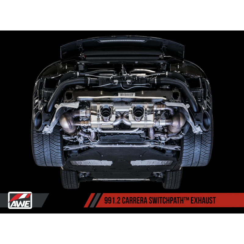 AWE Tuning Porsche 911 (991.2) Carrera / S SwitchPath Exhaust for PSE Cars - Diamond Black Tips