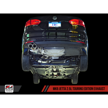 AWE Tuning Mk6 Jetta 2.5L Touring Edition Exhaust - Diamond Black Tips