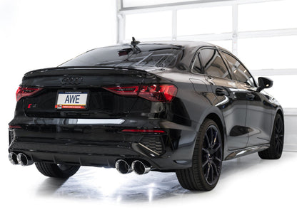 AWE Tuning 22-24 Audi 8Y S3 Touring Edition Exhaust - Chrome Silver Tips