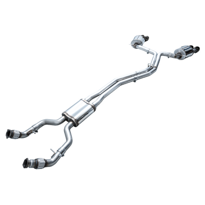 AWE Tuning 19-23 Audi C8 S6/S7 2.9T V6 AWD Touring Edition Exhaust - Diamond Black Tips