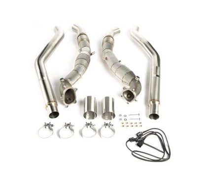 CTS Turbo - AUDI C7/C7.5 S6/S7/RS7 4.0T Cast Downpipe Set With High Flow Cats
