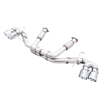 AWE Tuning 2020 Chevrolet Corvette (C8) Track Edition Exhaust - Quad Chrome Silver Tips