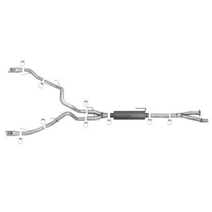 aFe MACHForce-XP 3in to 3-1/2in 304 SS Cat-Back Exhaust w/Polished Tips 17-18 Ford F-150 Raptor 3.5L