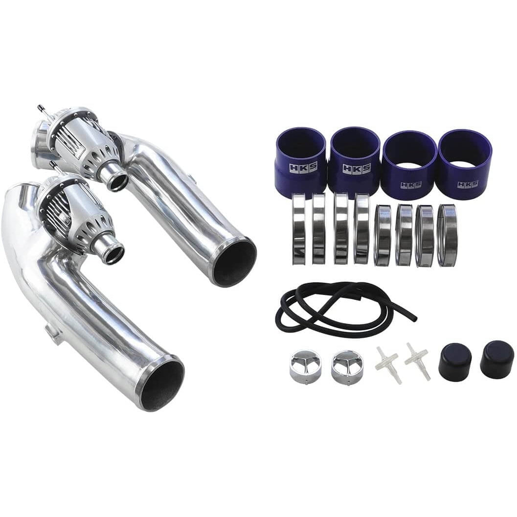 HKS Super SQV4 Blow Off Valve w/ Polished Aluminum Pipes - Nissan R35 GT-R