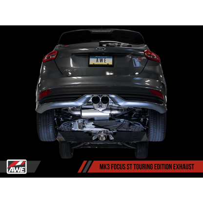AWE Tuning Ford Focus ST Touring Edition Cat-back Exhaust - Non-Resonated - Chrome Silver Tips