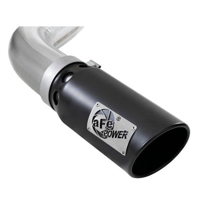 aFe Atlas 4in Aluminized Steel DPF-Back Exh 18-19 Ford F-150 V6-3.0L (td) w/ Black Tip
