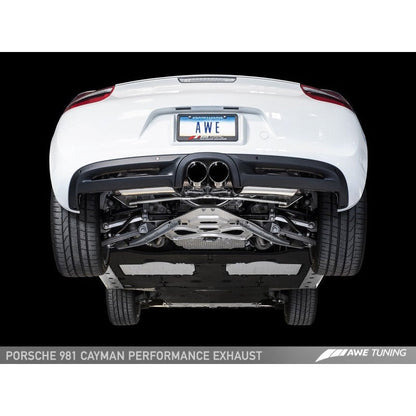 AWE Tuning Porsche 981 Performance Exhaust System - w/Diamond Black Tips