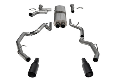 Corsa 25-26 RAM 1500 RHO Crew Cab 3.0L Turbo Cat-Back Dual Rear Exit w/ 5in Single Black Pro Series