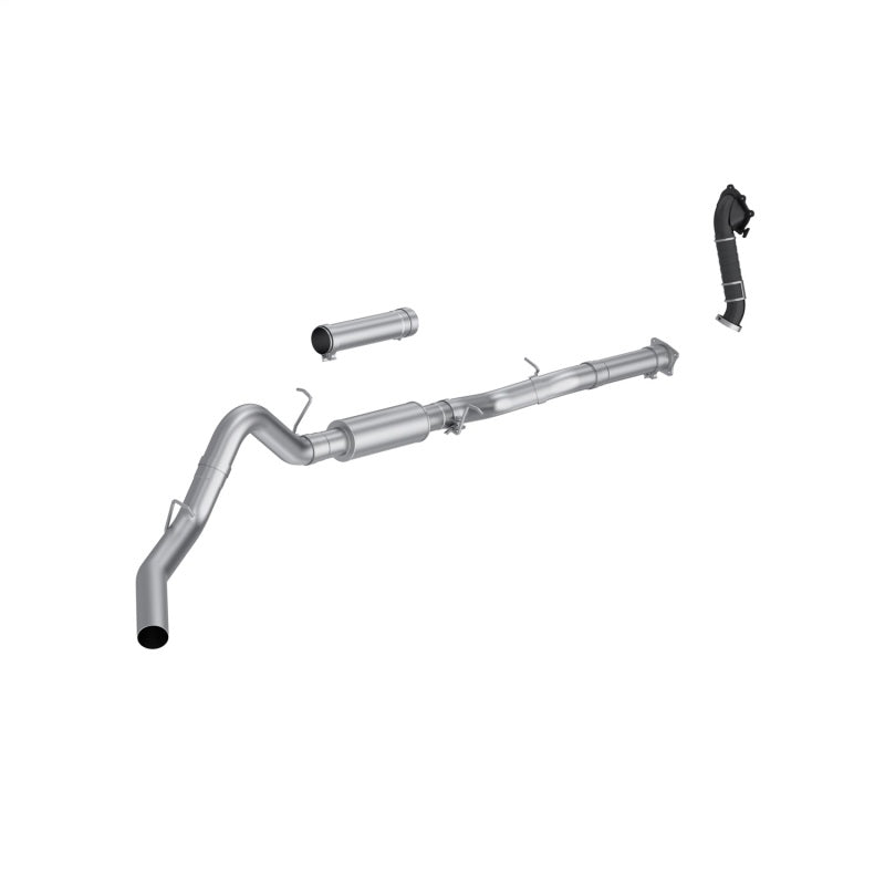 MBRP 01-04 Chevy Silverado / GMC Sierra 2500/3500HD 4in OD CatBack Single Side Exit w/ Downpipe - AL