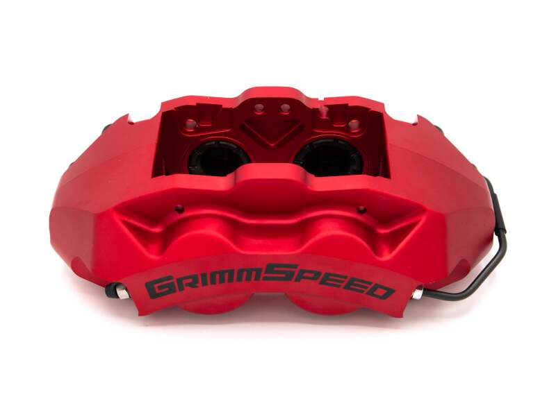 GrimmSpeed 02-21 Subaru WRX/STI 4-Piston Brake Caliper Kit - Red (For 340mm Rotor)