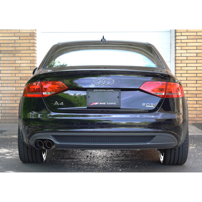 AWE Tuning Audi B8 A4 Touring Edition Exhaust - Single Side Diamond Black Tips