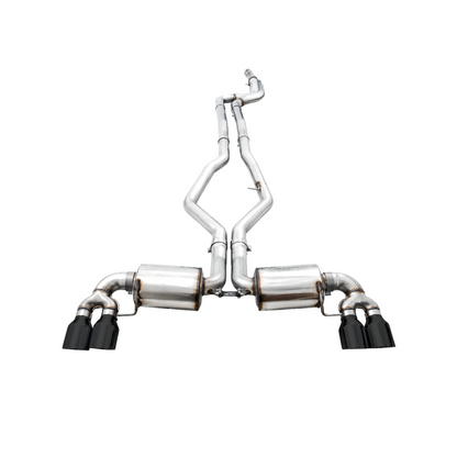 AWE Tuning 2019+ BMW M340i (G20) Non-Resonated Touring Edition Exhaust - Quad Diamond Black Tips