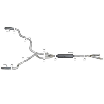aFe MACH Force-Xp Cat-Back Exhaust w/Dual Hi-Tuck Tips Black 17-18 Ford F-150 Raptor V6-3.5L (tt)