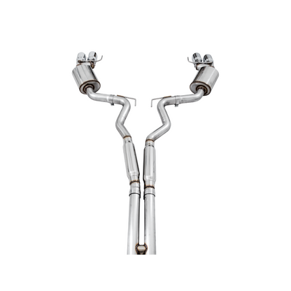 AWE Tuning 2018+ Ford Mustang GT (S550) Cat-back Exhaust - Touring Edition (Quad Chrome Silver Tips)