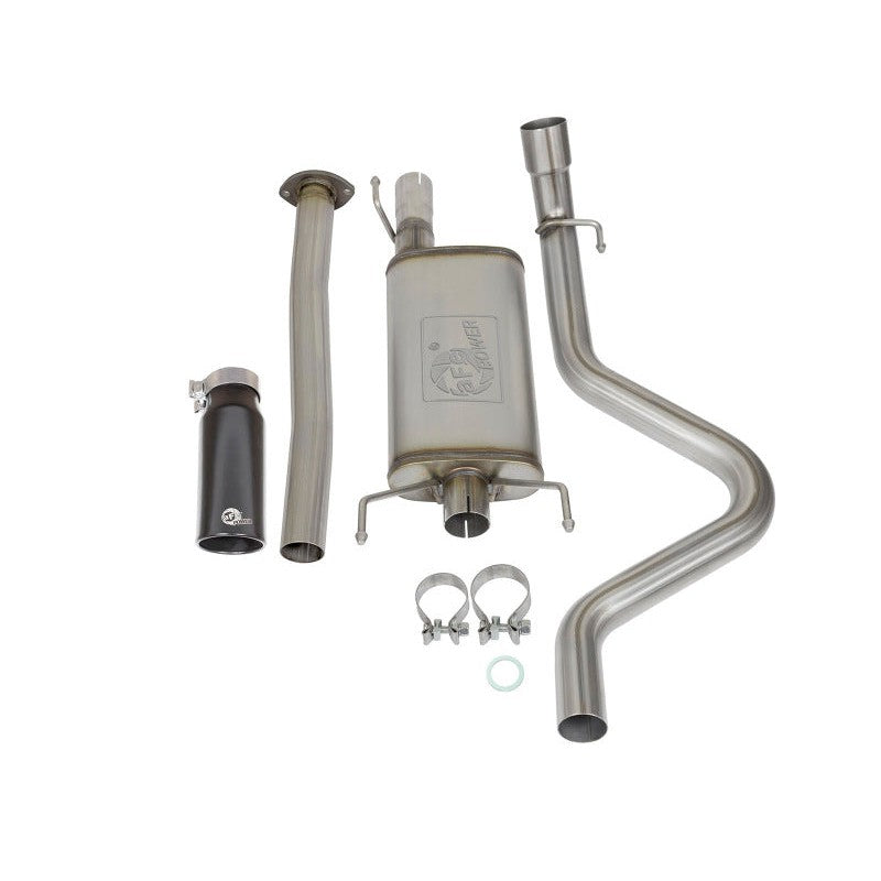 aFe MACHForce XP Cat Back SS Exhausts  Black Tips 05-12 Toyota Tacoma L4-2.7L