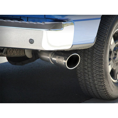 aFe MACHForce XP Exhaust Cat-Back SS-409 4in Polished Tip 11-12 Ford F-150 EcoBoost V6-3.5L (tt)