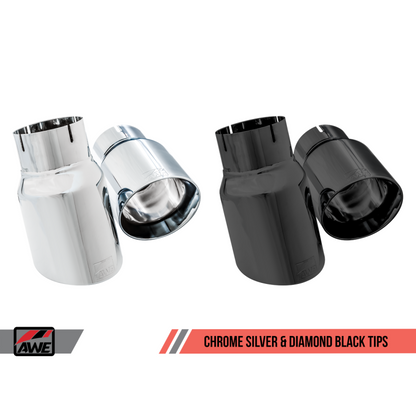 AWE Tuning Ford Focus ST Touring Edition Cat-back Exhaust - Resonated - Diamond Black Tips