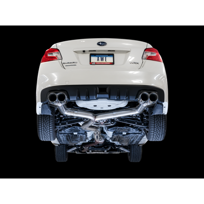 AWE Tuning Subaru WRX/STI VA/GV Sedan Track Edition Exhaust - Chrome Silver Tips (102mm)