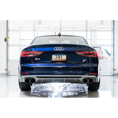 AWE Tuning Audi B9 S5 3.0T Touring Edition Exhaust - Chrome Silver Tips (102mm)