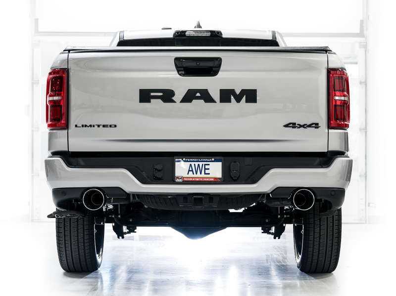 AWE Tuning 25+ RAM 1500 3.0TT 0FG Cat-Back Touring Exhaust - Chrome Silver Tips