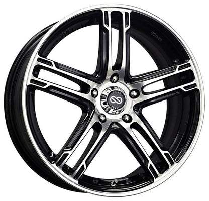 Enkei FD-05 17X7 5x112 50mm Offset 72.62mm Bore Black Machined Wheel (MOQ 40)