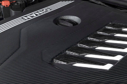 Dinan 19-26 BMW B58D (G01/G02/G20/G22/G23/G26/G42) Matte Carbon Fiber Engine Cover w/Gloss Accents