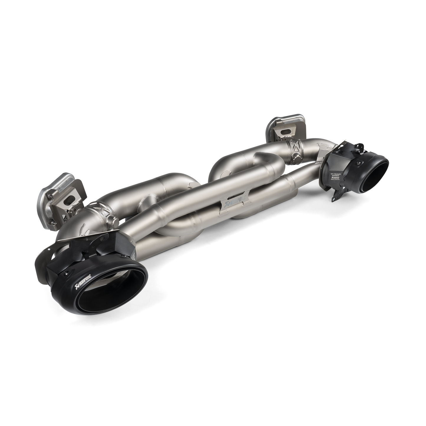 Akrapovič Slip-On Race Line Exhaust (Titanium) w/Black Titanium Tips - 2020+ Porsche 911 Turbo/Turbo S (992)