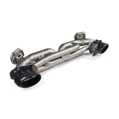 Akrapovič Slip-On Race Line Exhaust (Titanium) w/Black Titanium Tips - 2020+ Porsche 911 Turbo/Turbo S (992)