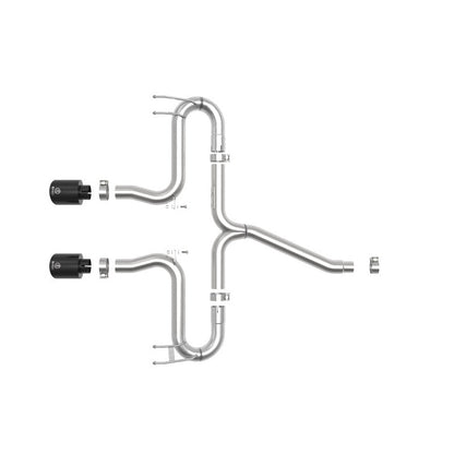 aFe Takeda 2-1/2in 304 SS Axle-Back Exhaust w/Black Tips 17-20 Honda Civic Sport L4-1.5L (t)