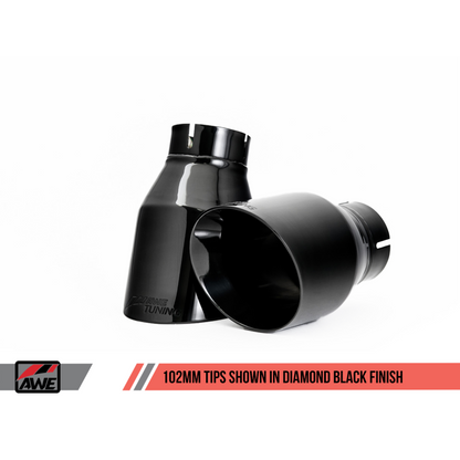AWE Tuning VW MK7 Golf Alltrack/Sportwagen 4Motion Track Edition Exhaust - Diamond Black Tips