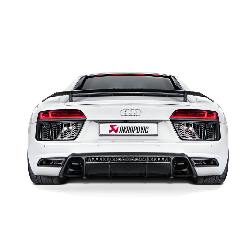 Akrapovič Slip-On Line Exhaust (Titanium) w/Carbon Titanium Tips - 2016-2019 Audi R8 5.2 FSI Coupe/Spyder