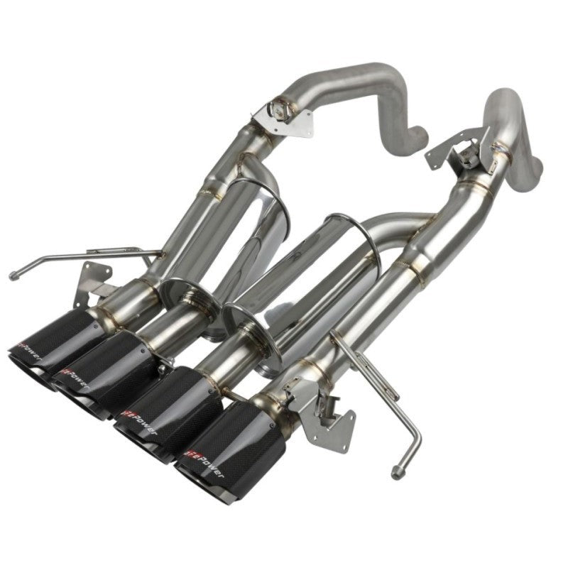 aFe MACH Force-Xp Axle-Back Exhaust System w/ Carbon Fiber Tips Chevrolet Corvette (C7) 14-19 6.2L