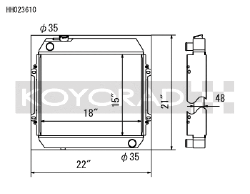 Koyo 68 - 72 Nissan Skyline L20 I6 MT (KGC10) Radiator (SK - C13 Required) Radiators Koyo