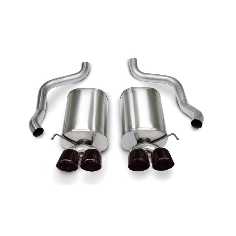Corsa 05-08 Chevrolet Corvette C6 6.0L V8 Black Sport Axle-Back Exhaust
