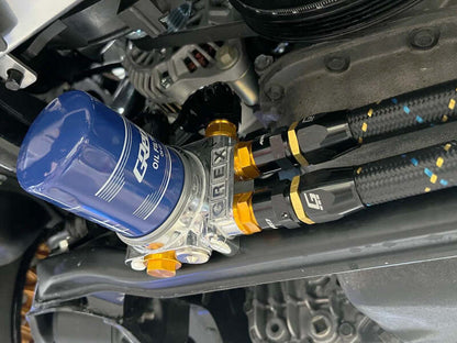 GReddy AN06 REUSABLE HOSE NYLON BRAIDED BLACK/GOLD/BLUE (PRICE PER FOOT)