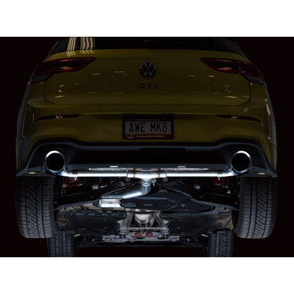 AWE 2022+ Volkswagen GTI MK8 Track Edition Exhaust - Chrome Silver Tips
