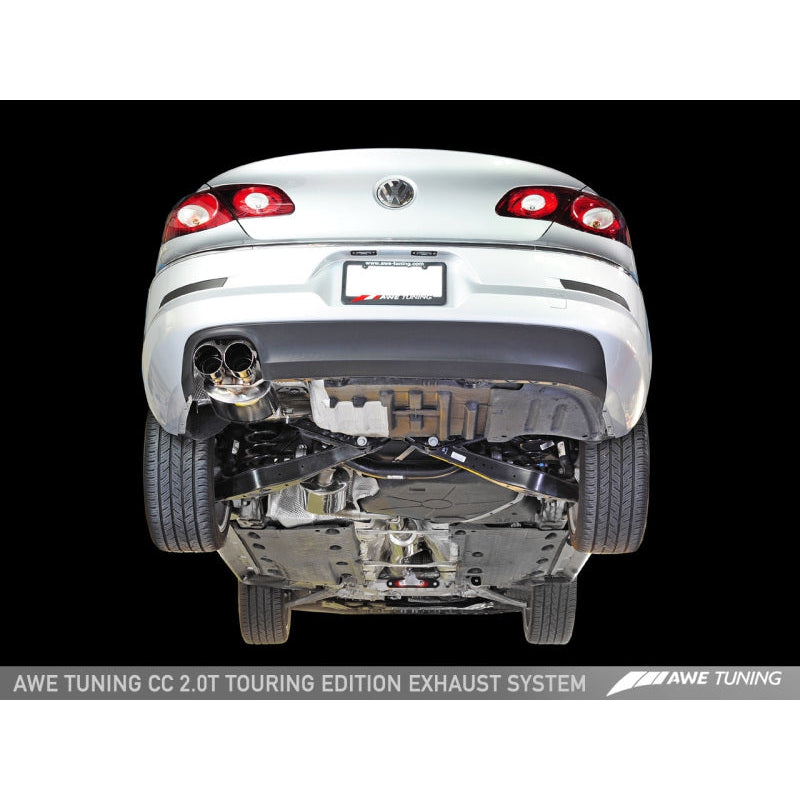 AWE Tuning VW CC 2.0T Touring Edition Performance Exhaust - Diamond Black Tips
