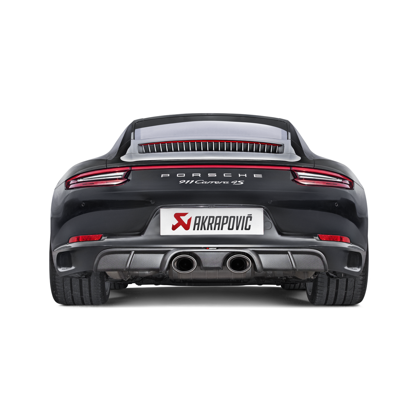 Akrapovič Slip-On Line Exhaust (Titanium) w/Titanium Tips - 2016-2019 Porsche 911 Carrera S/4/4S/GTS (991.2)