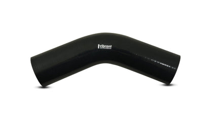 Vibrant 4 Ply Reinforced Silicone Elbow Connector - 4.5in I.D. - 45 deg. Elbow (BLACK)