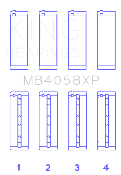 King Engine Bearings Nissan VQ35DE Performance Main Bearing Set - Size STD