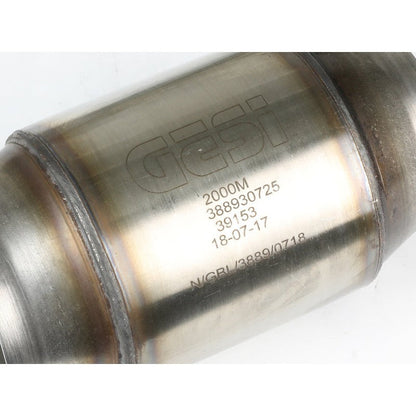 aFe Twisted Steel Down Pipe 2-1/2in 304 Stainless Steel w/ Cat - 09-15 MINI Cooper