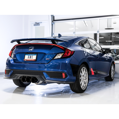 AWE Tuning 2016+ Honda Civic Si Touring Edition Exhaust w/Front Pipe & Dual Diamond Black Tips